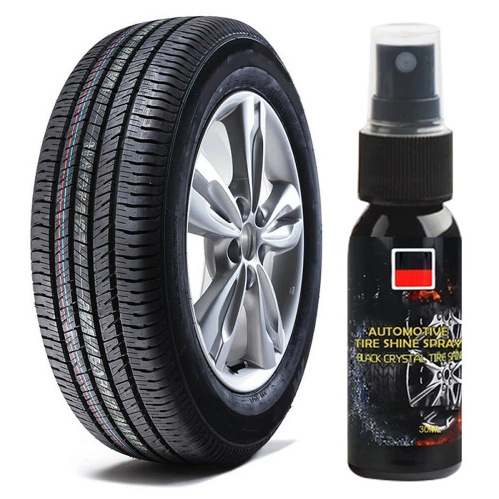 

30ml Car Tire Shine Tyre Gloss Spray Tire Glazing Keep Tire Black Rubber Protective Auto Tires Coating Car Tyre Wax Tire Polish