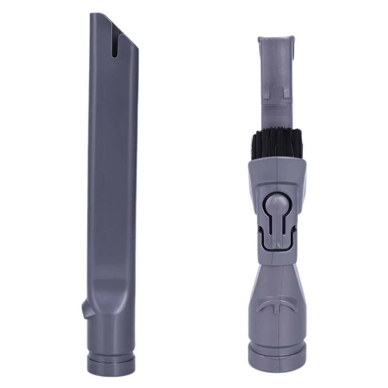 

1PC Flat Suction Nozzle Head For Dyson Long Flat Suction DC35 DC45 DC58 & 1X Dust Brush Crevice For Dyson DC35 DC45 DC58