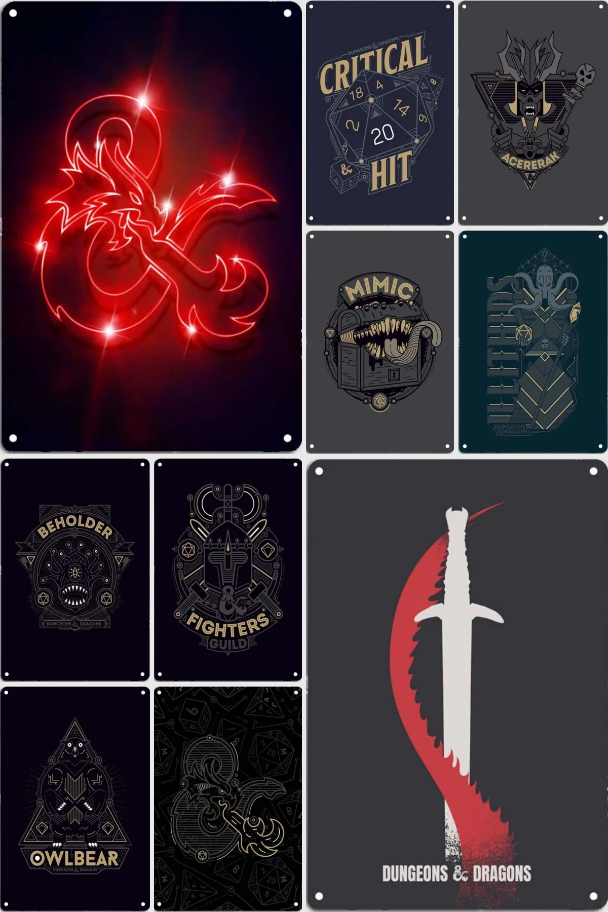 

Iconic Geometry Decoration Home Decorations Metal Sign Man Cave Retro Pub Club Wall Decor Tin Plaque Game Room Decoration Poster