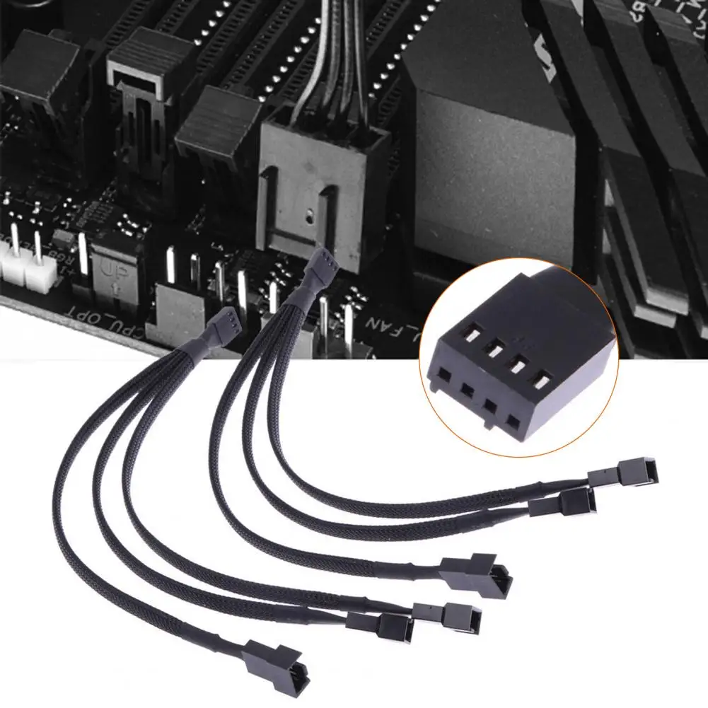 

Converter Cable Durable Fine Workmanship Compact 4-Pin Flexible Splitter Fan Power Adapter Wire Computer Accessories