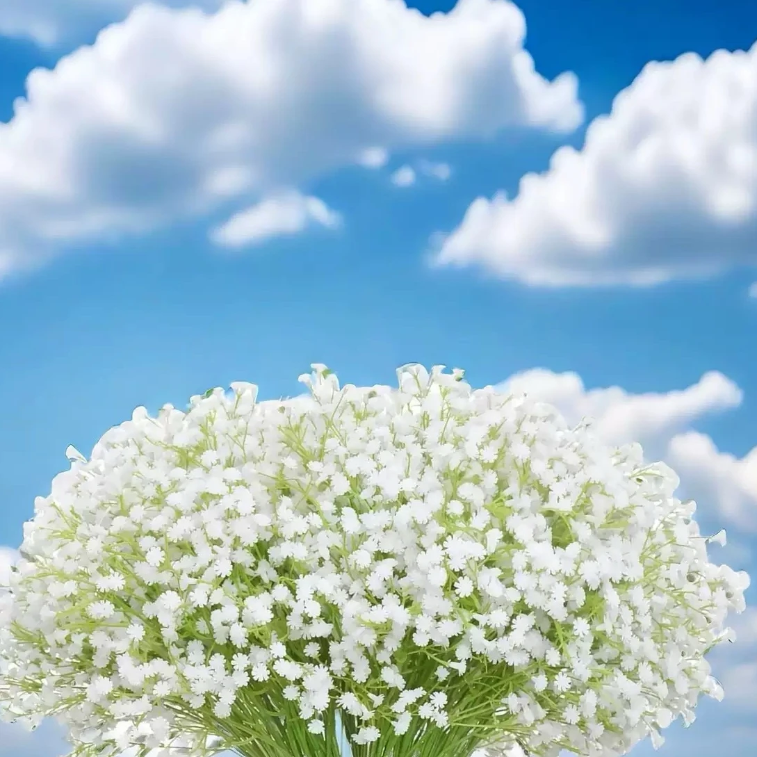 Фото НОВИНКА 2026: 20-50 шт. искусственной гипсофилы (Gypsophila paniculata) для домашнего декора, незаменимое украшение и потрясающий цветочный декор, свадебные украшения №2