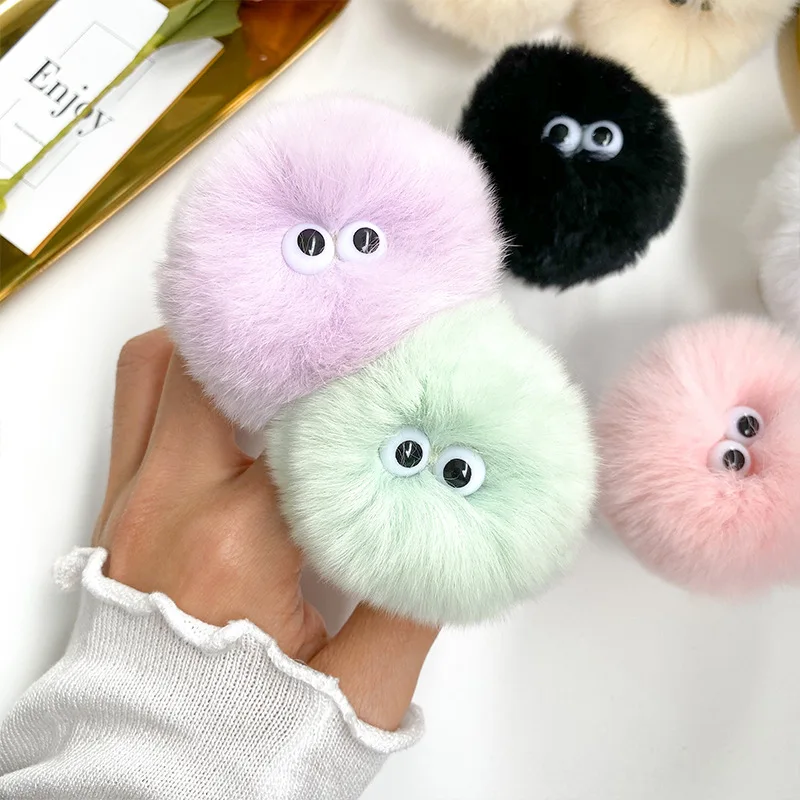 Universal Plush Cartoon Round Mobile Phone Ring Holder Phone Accessories Cellphone Bracket For IPhone Expanding Stand Phone Girp