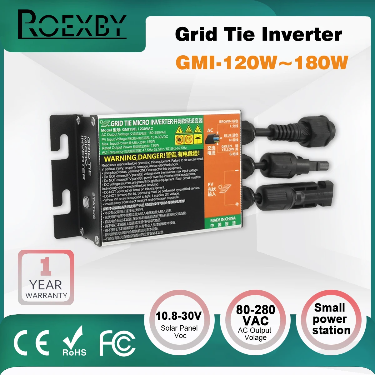 120 Вт, 150 Вт, 180 Вт, MPPT микро инвертор для балкона, Солнечная фотоэлектрическая сетка для домашнего использования, фотоэлектрический вход для солнечной батареи, выход 240-В переменного тока