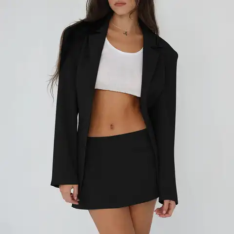 Women Skirt Fashion Mini Skirts Solid Color Split Short Skirts Spring Summer Casual Wrapped Hip Skirts Office Lady Bottoms