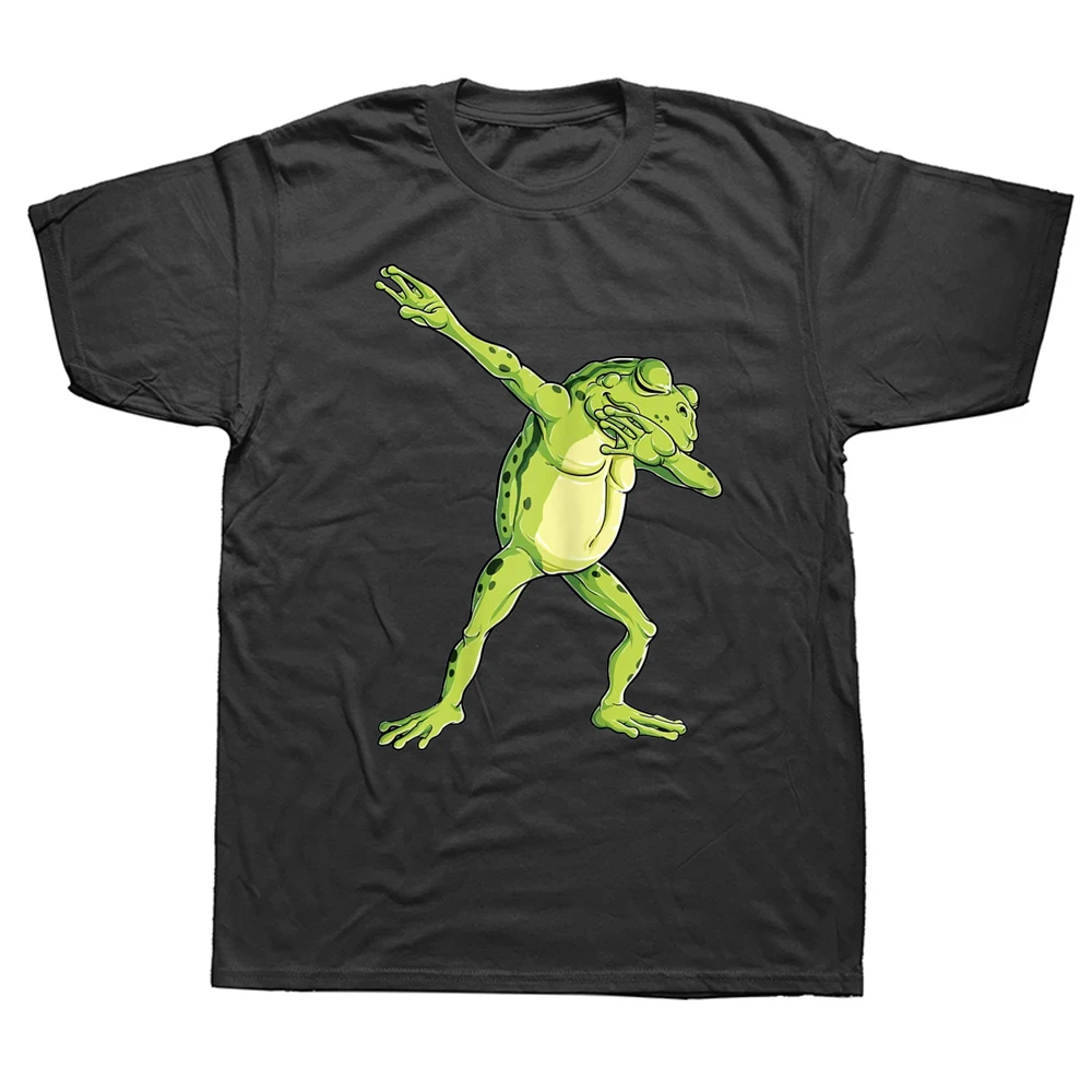 

Dabbing Frog Funny Animal Lover Dab Dance T Shirts Graphic Cotton Streetwear Short Sleeve Birthday Gifts Summer Style T-shirt