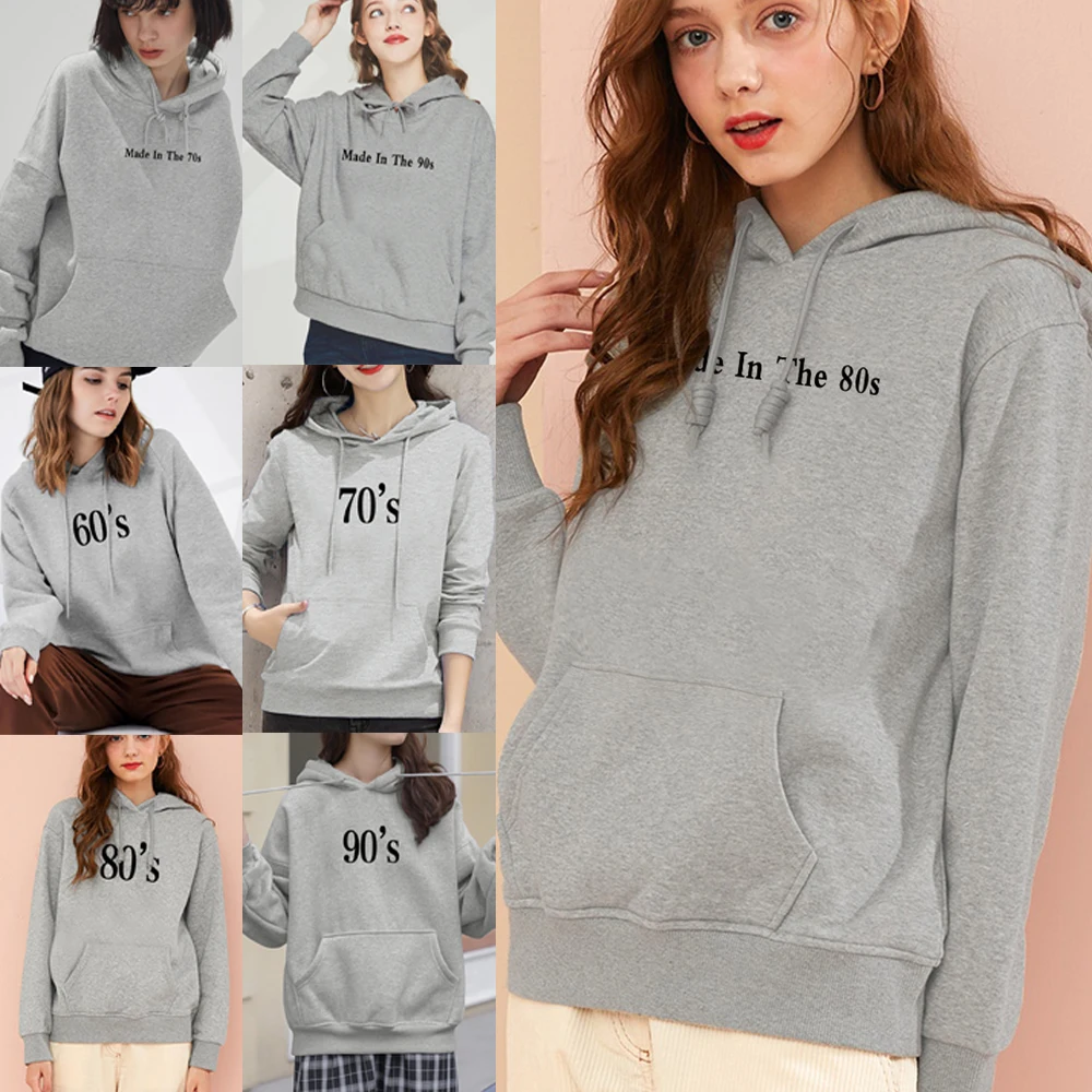 Женские толстовки с карманами в Корейском стиле толстовка длинным рукавом и