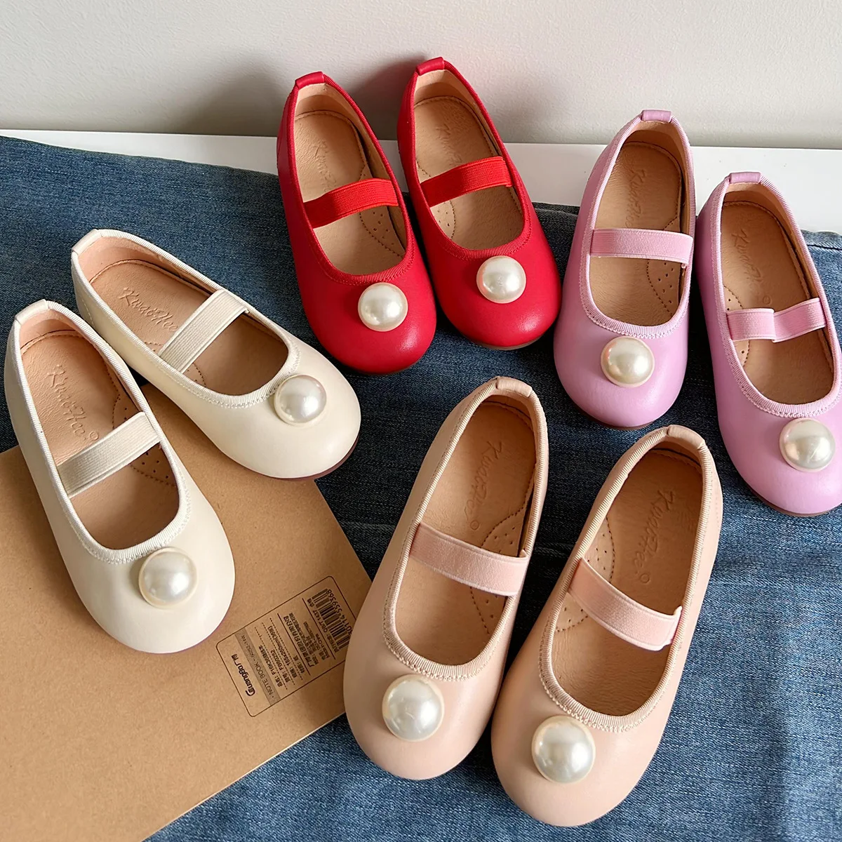 

2023 New Fashion Spring and Autumn Girls Sweet Shoes Childrens Princess Shoes Solid Color Shoes Fashion Shoes