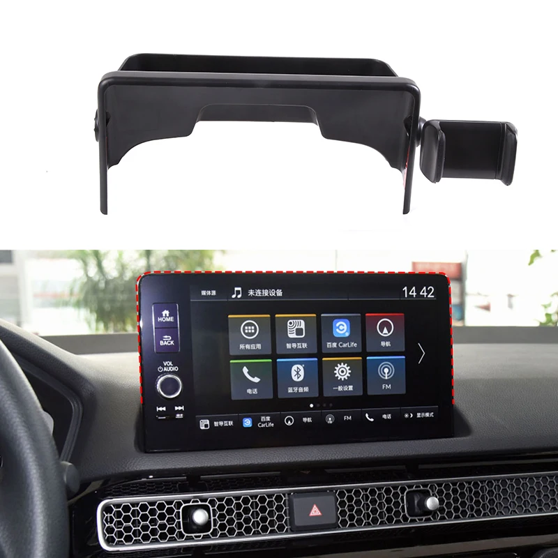 

For Honda Civic 11th 2022 Car Phone Holder Screen Fixed Navigation Bracket Navigation Screen Rear Storage Box Organize Tray