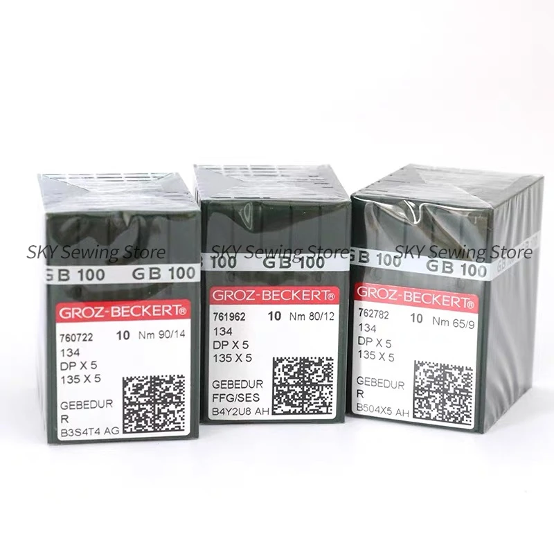 100 шт. DPX5 золотые иглы Groz-Beckert Dp * 5 FFG/SES термостойкие с титановым покрытием