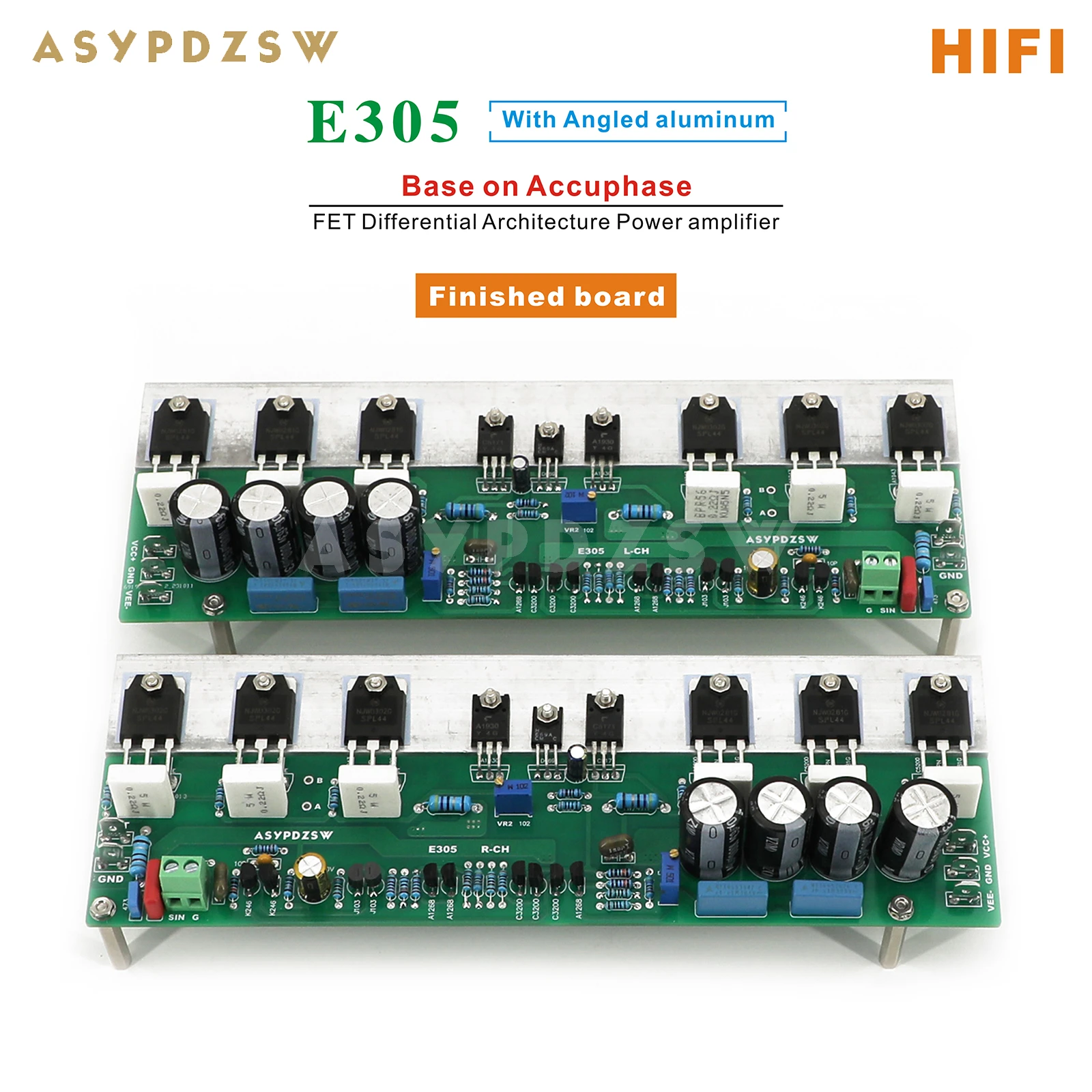 HIFI Stereo E305 FET Дифференциальный архитектурный усилитель мощности DIY Kit/Готовая