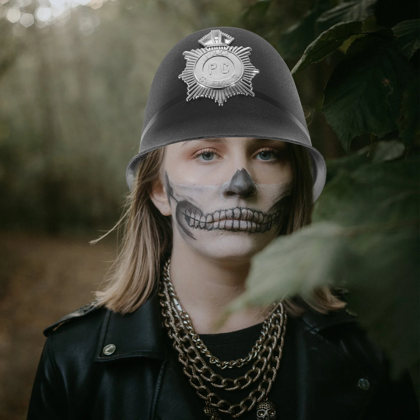 

Cap Badge Classic Decorative Accessary Cop Officer Hat British Cap for Stage Performance Dancing Party Costumes