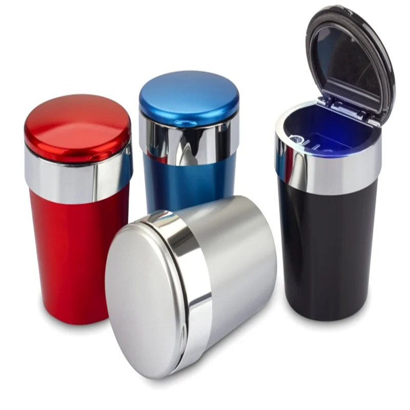 

Universal LED Ashtray Portable Car Ashtray Cigarette Ash holds Cup Multifunction Car Inside Smoke Supplies Auto Accessories 1PC