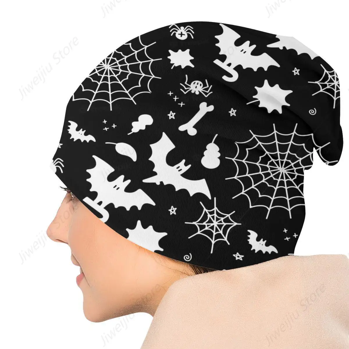 Хэллоуин Skullies шапки летучие мыши паутина тонкая шляпа осень-весна капот мужские
