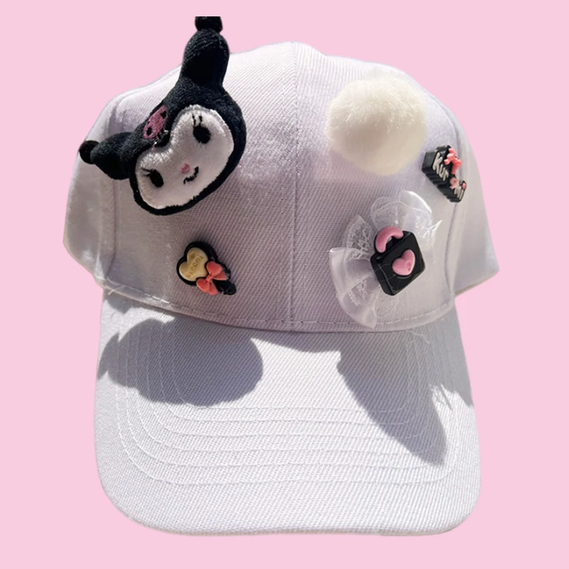

Бейсболка Kawaii Sanrio Kuromi, милая мультяшная Кепка с козырьком для девочек 2023, Кепка с козырьком для детей и взрослых, Кепка для студентов, Повседневная шляпа от солнца в подарок