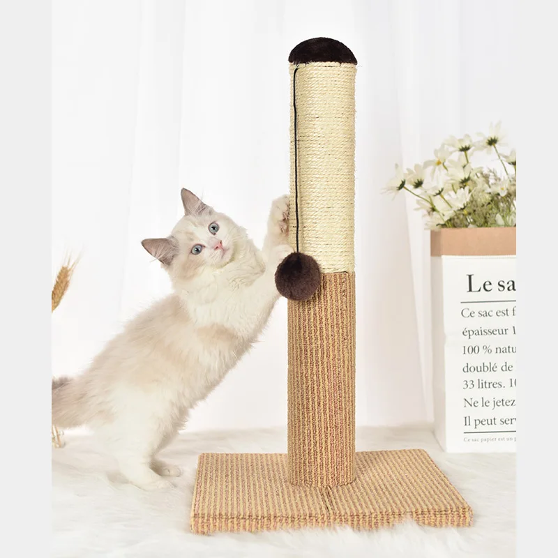 Pet toy sisal rope paper tube cat scratching board cat toy ball round base fun cat jumping platform toy cat climbing frame