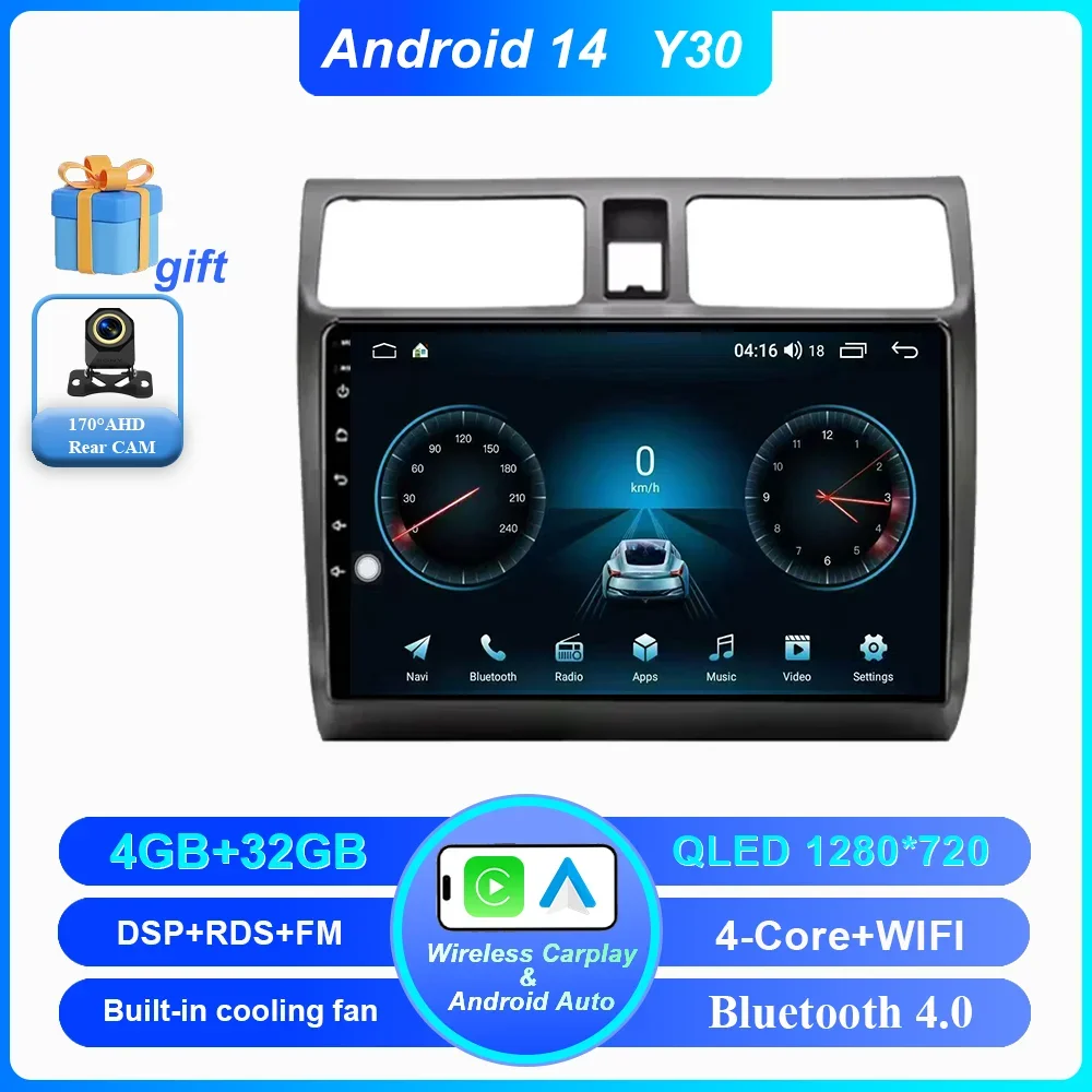 

Автомобильный радиоприемник Carplay Android Auto для Suzuki Swift 2003-2010 Multimidia видеоплеер с сенсорным экраном 2din 4G WIFI стерео головное устройство DSP
