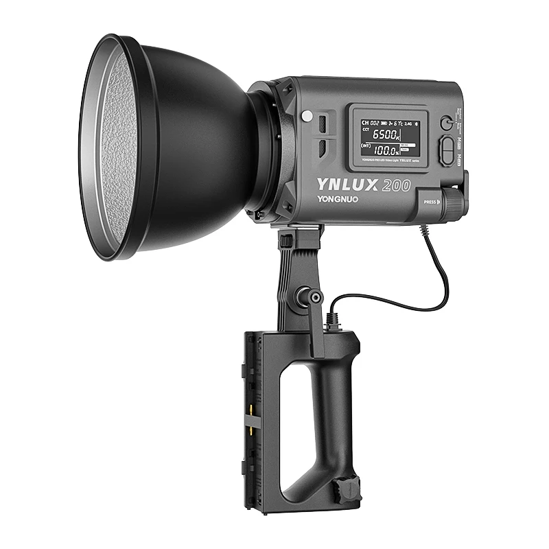 Фото Ручной уличный светодиодный светильник YONGNUO YNLUX200 200 Вт 2700K-6500K с креплением Bowens для фотостудии Vlog, креативная лампа для фотосъемки №5