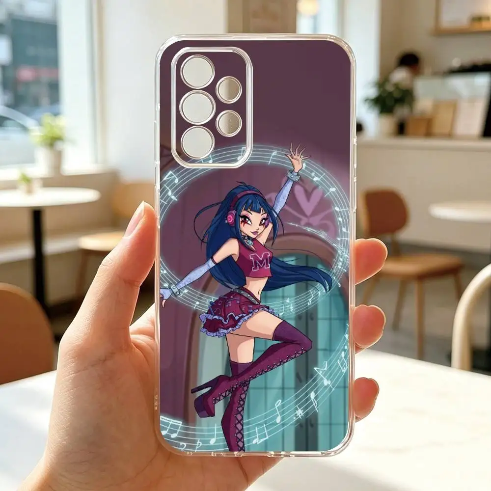 Фото Чехол для телефона W-Winx Clubs, прозрачный, силиконовый, мягкий, для Samsung S25, S24, S21, S22, S23, S30, Ultra, S20, Plus, Fe №3