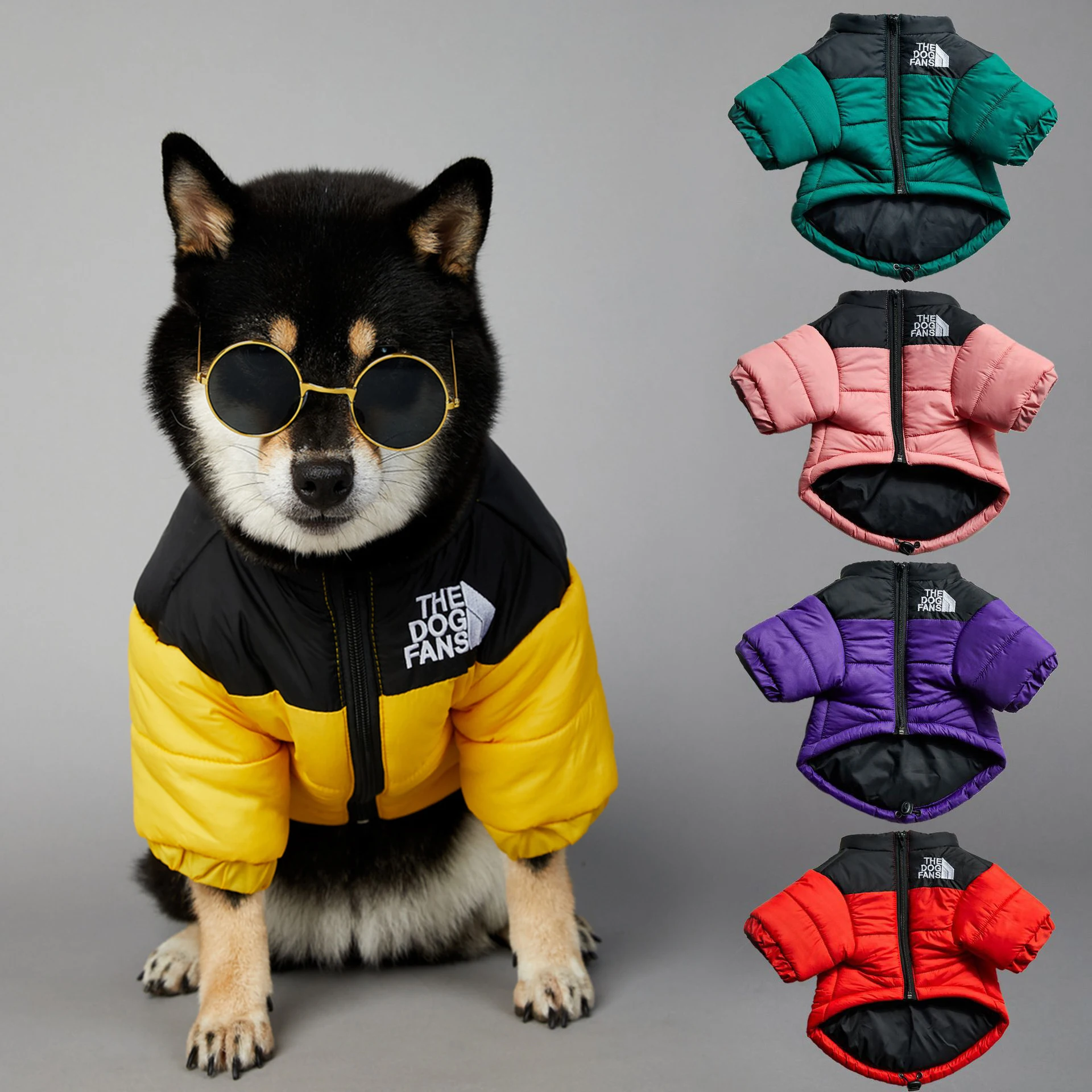 

Warm Dog Jacket for Small Large Dogs Cotton French Bulldog Dog Winter Clothes Windproof Coat Costume Puppy Accessories Rainproof