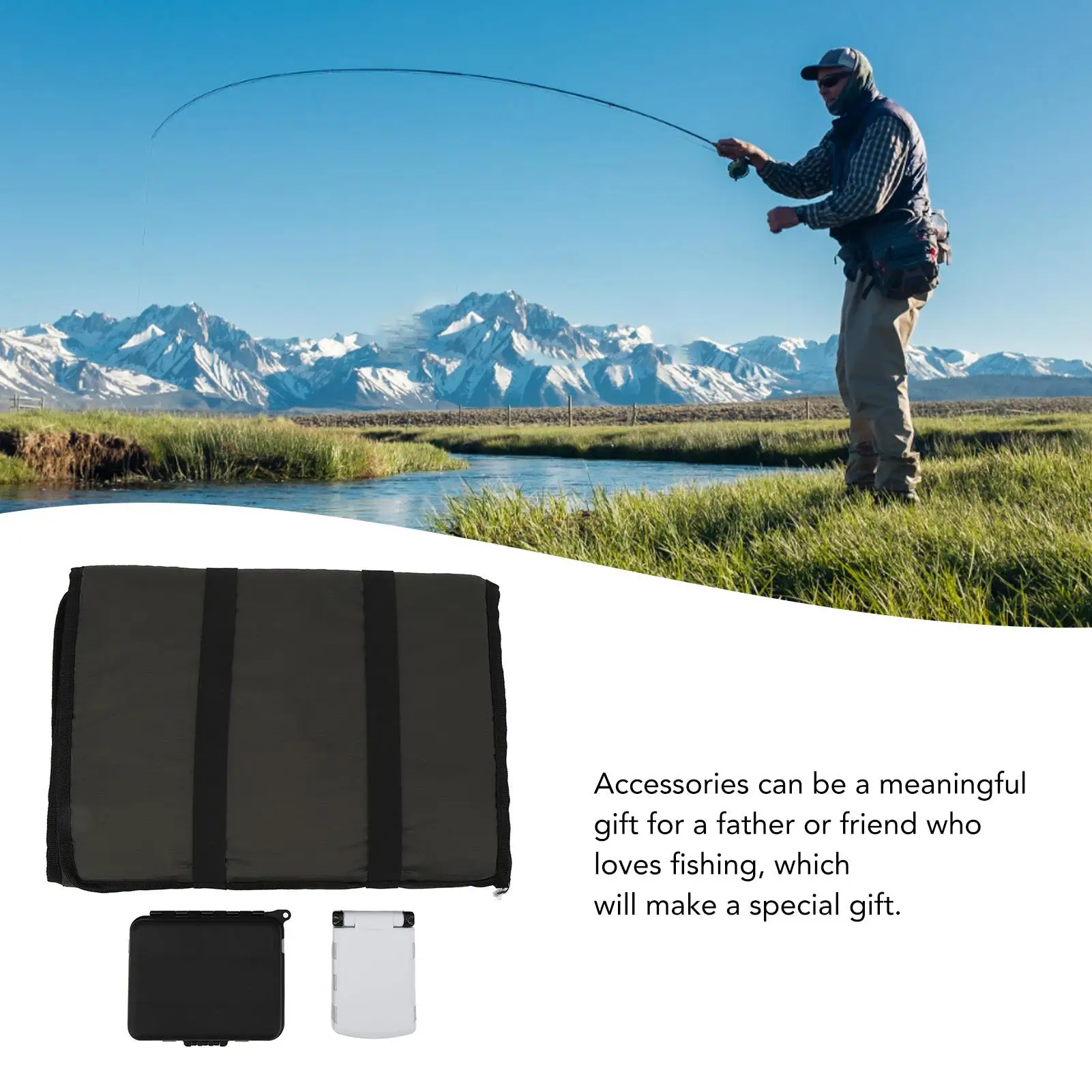 Складной коврик для рыбы с 2 ящиками приманки и губчатым посадочным ковриком