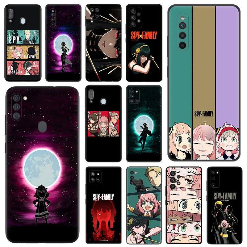 

Black Phone Case For Samsung M54 A03 A02 A01 A04 M30S M21 M31 M51 M32 M62 M22 M52 M23 M33 M53 M13 M11 Manga Spy × Family Cover