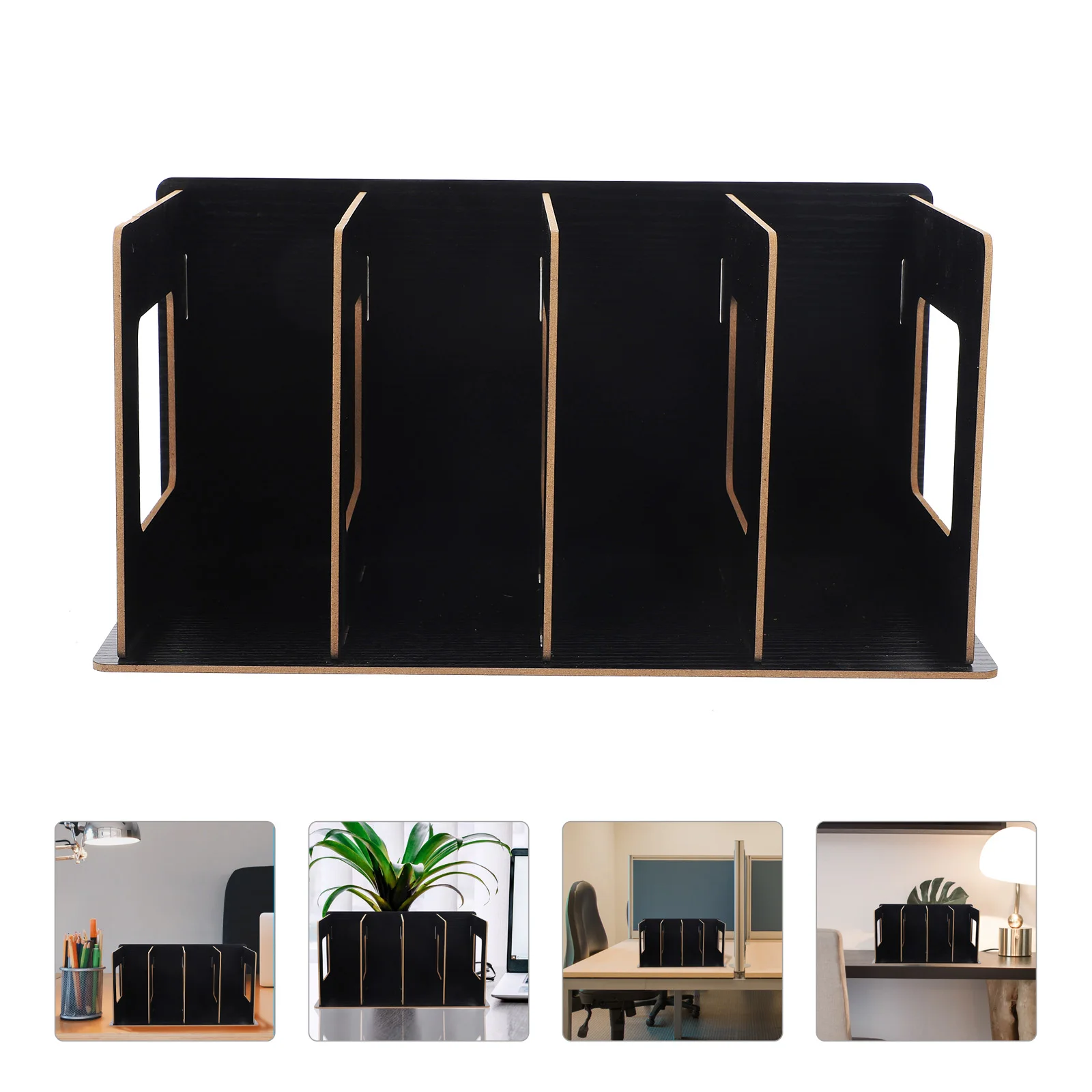 

Storage Container Desktop Organizer Mail Sorter Tabletop Accessories Rack Shelves File Shelf Wooden Office