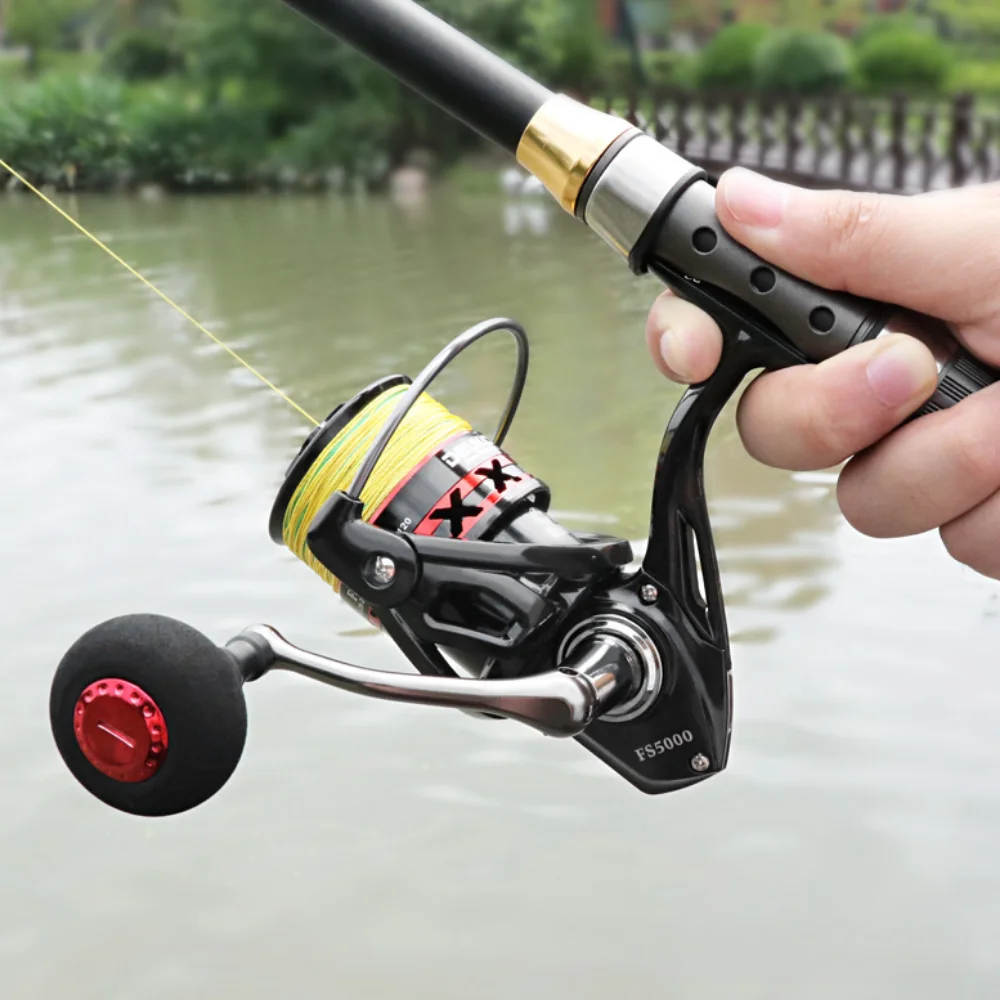 

Fishing Reel FS 2000-7000 Series 10kg Max Drag 5.2:1 High Speed Metal Spool Spinning Freshwater/Saltwater Carp Wheel