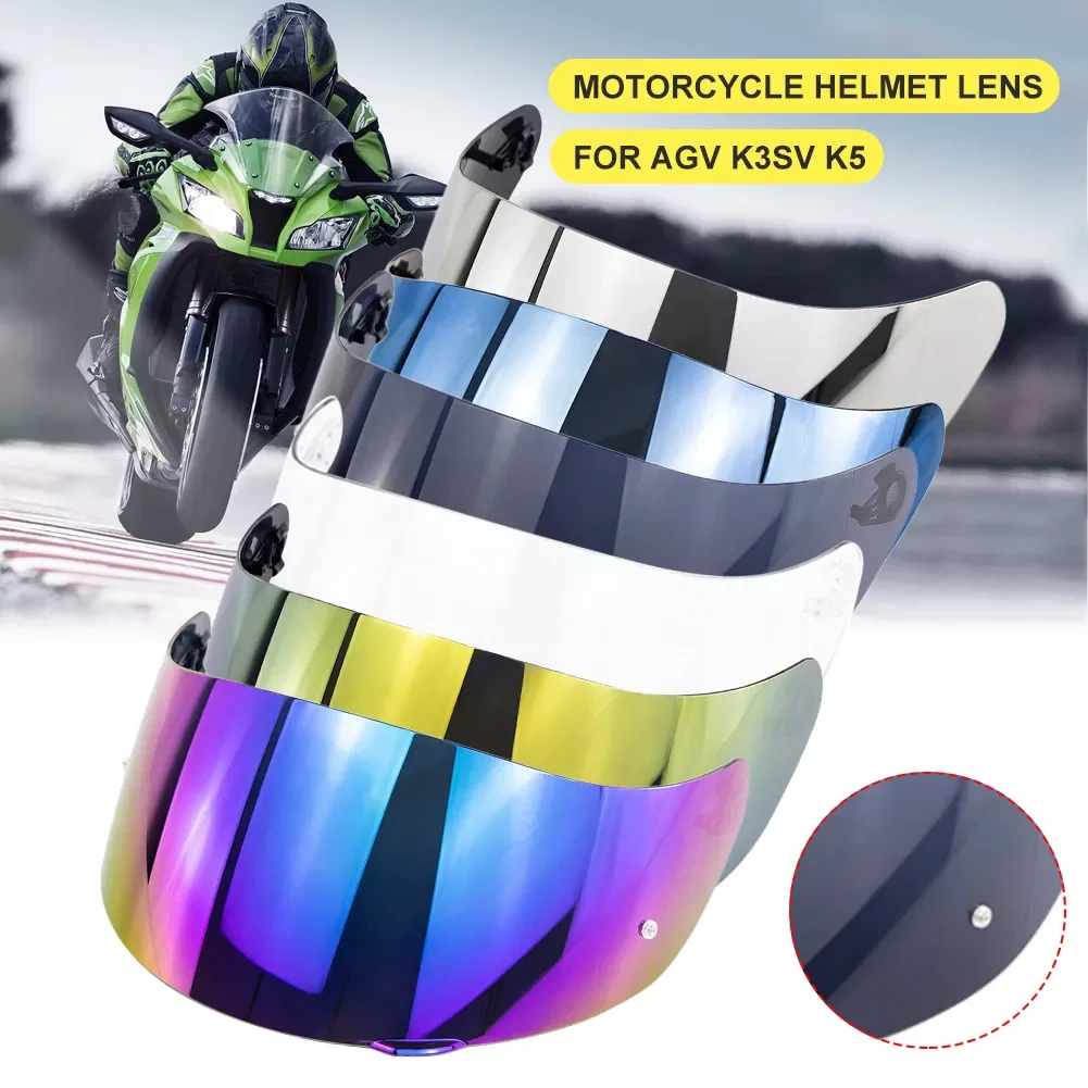 

Motorcycle Full Face Helmet Glasses Full Cover Anti-scratch Helmet Lens Off-road Anti-ultraviolet fog Shield For AGV K3SV K5
