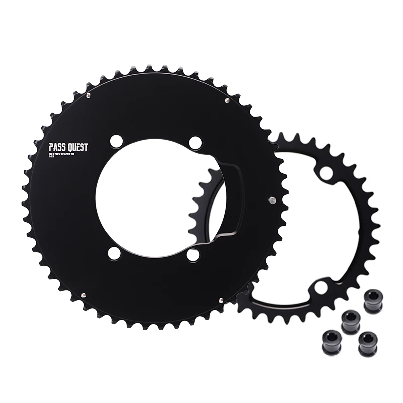 Фото Велосипедная цепная звездочка 110 BCD Crank PASS QUEST для R7100 R8100 R9200, 48-35T до 56-42T №5