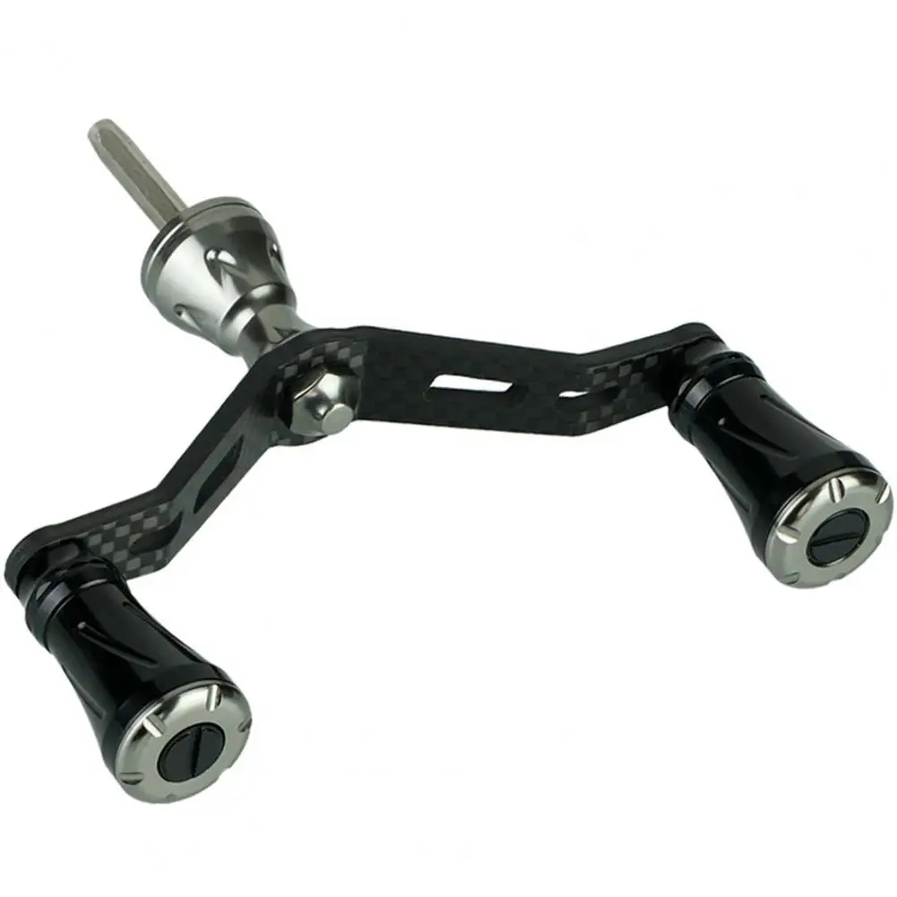 

Rustproof Reel Handle Hexagonal Shaft Carbon Fiber Double Rocker Fishing Rocker Arm Fishing Supplies
