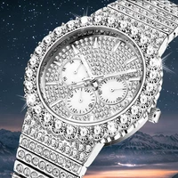 dropshipping ice out mens watches top brand luxury diamonds watch for men chronograph waterproof quartz wristwatch man relogio