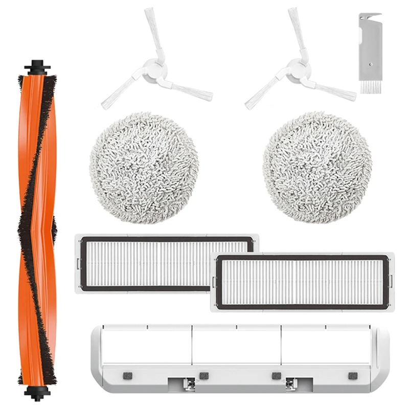 

9 Pcs Main Side Brush HEPA Filter Mop Cloth Parts For Xiaomi STYTJ06ZHM / Mijia Pro Vacuum Cleaner Accessories