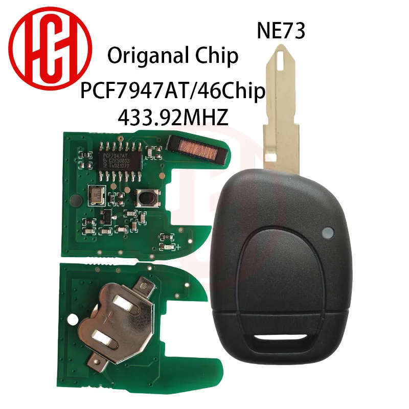 

Дистанционный ключ для Renault Clio Master Twingo Kangoo Fob 1 кнопка NE73 Blade ID46 PCF7947AT оригинальный чип 433 МГц