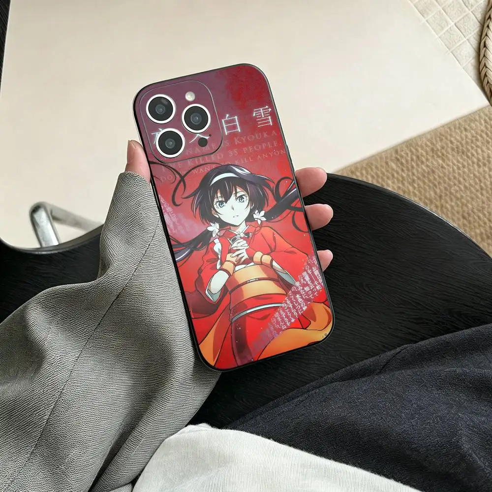 Фото Чехол для телефона Bungo Stray Dogs Kyoka Izumi для iPhone 17, 16, 15, 14, 13, 12, 11 Plus, Pro Max и других моделей, силиконовый, черный. №4