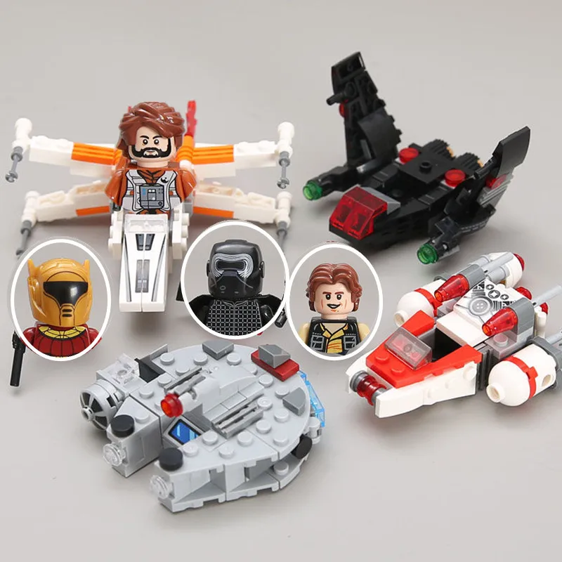 

Star Brick Wars Mini Millennium Falcon Shuttle X-fighter Puzzle Action Figure Assembled Building Blocks Toy Boys