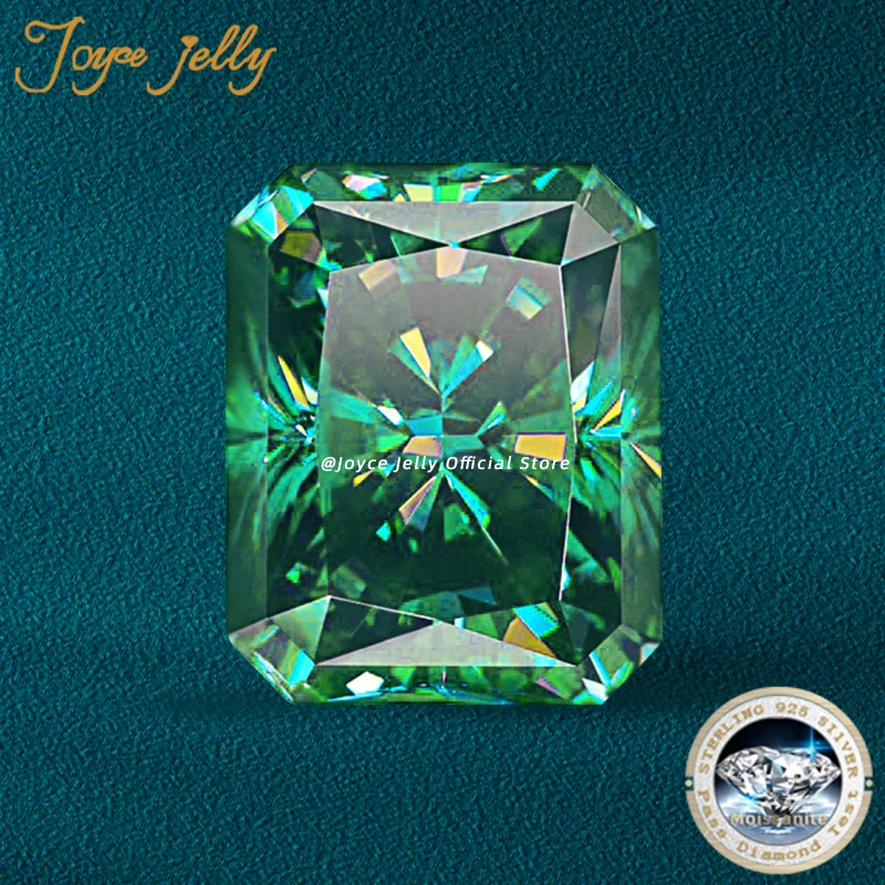 

JoyceJelly Radiant Cut Moissanite With GRA Certi Green White Loose Gemstone 0.5-10CT D Color VVS1 3EX CUT Pass Diamond Tester