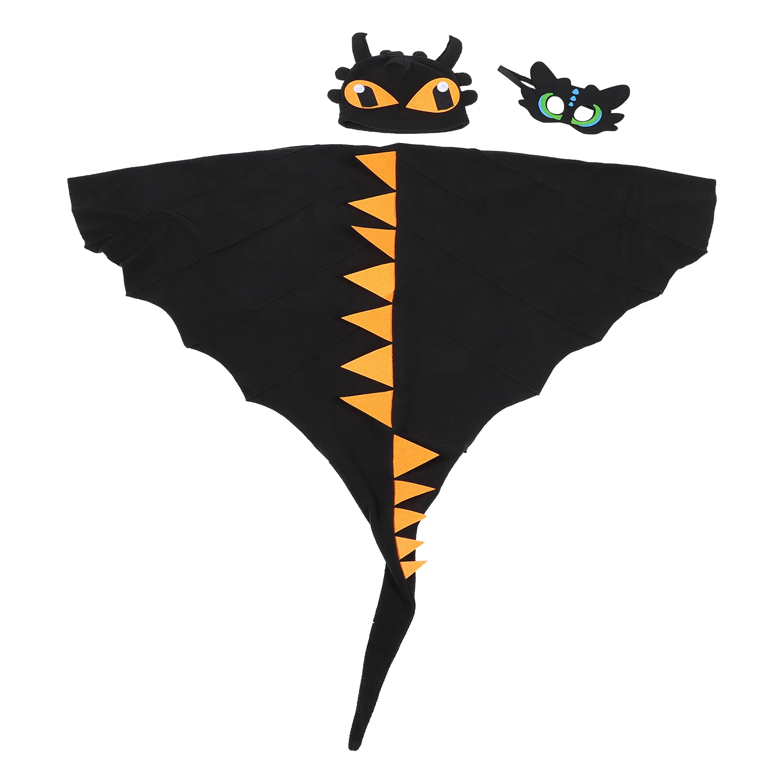 

1 Set Kids Dragon Costume Cosplay Dragon Cloak Hat Mask Party Costume
