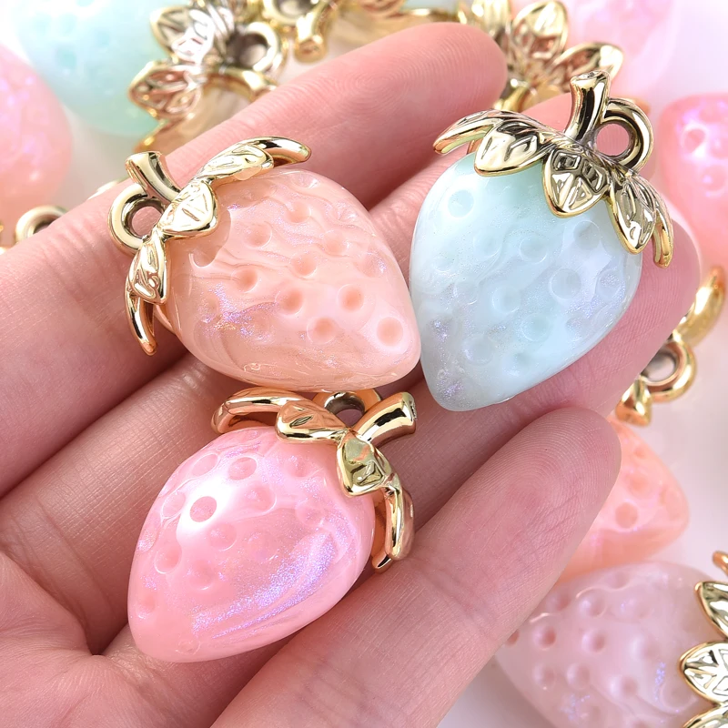 10 шт., акриловые Разноцветные Подвески для браслетов и ожерелий, 23 х32 мм