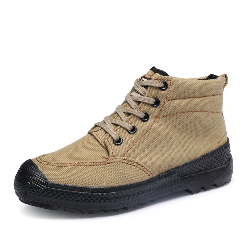 

Men Women Outdoor Hiking Canvas Shoes Army Fans Combat Training Shoe Non-slip High-top Camouflage Tactical Boots