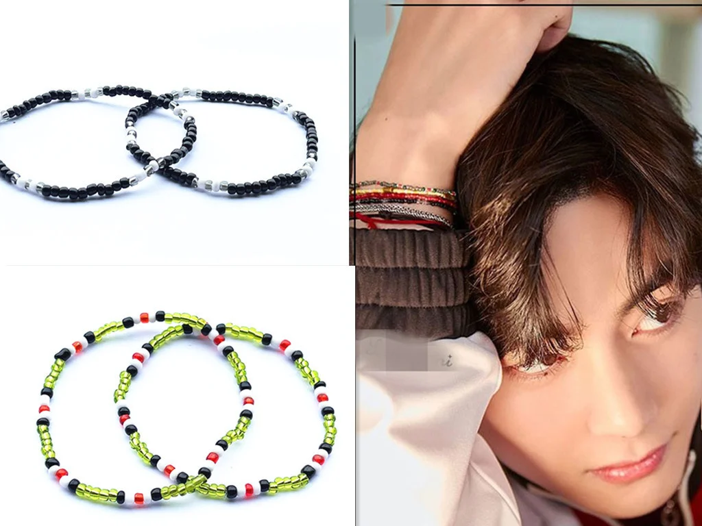 

KPOP Bangtan Boys V Jintai Heng JK один и тот же браслет с бусинами из проса летний браслет с бусинами новый корейский модный подарок