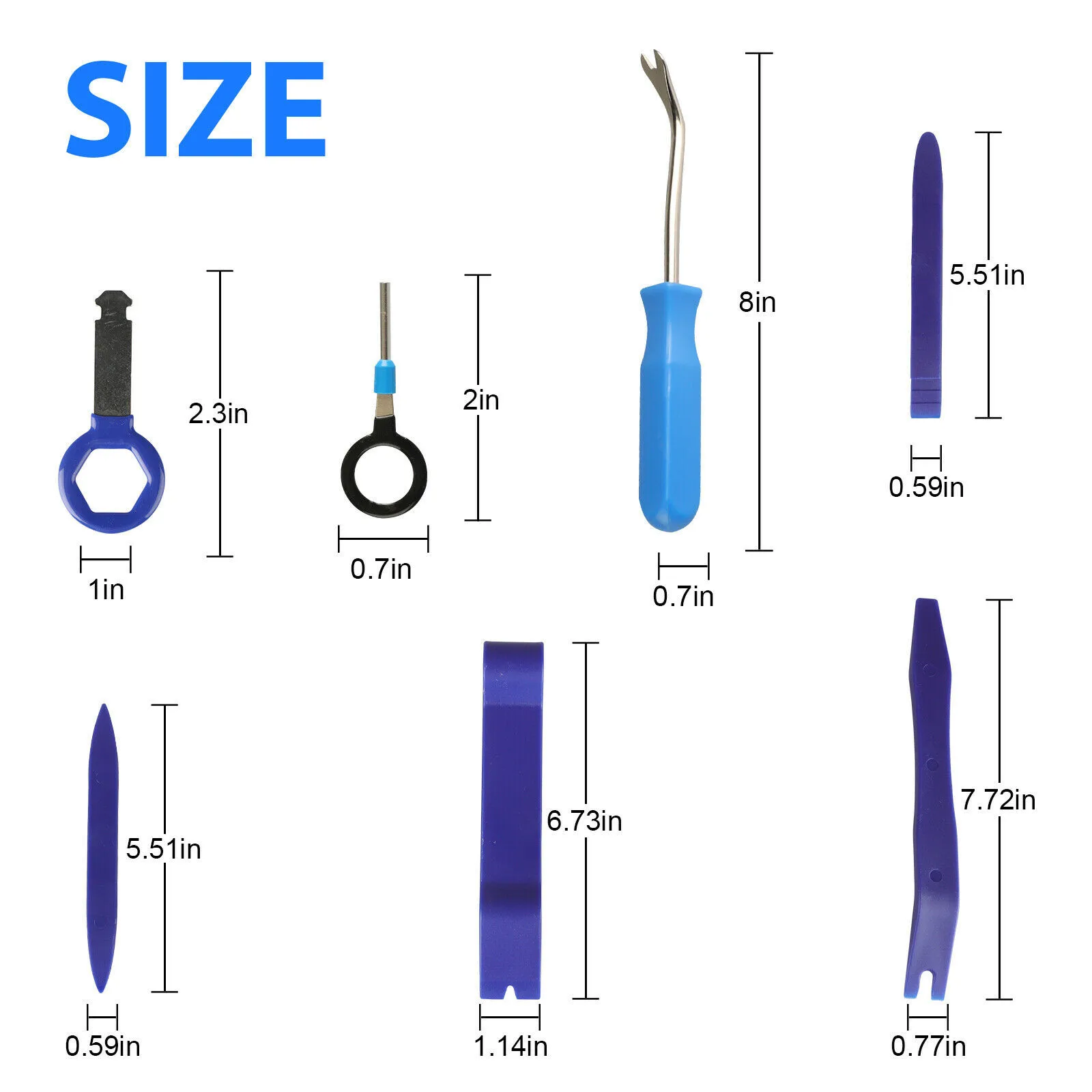 

Furniture Trim Removal Tool Kit Marine Panel Portable Pry Trucks VANs 21pcs/Set Automotive
