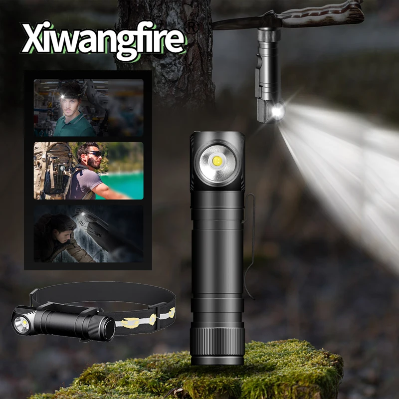 

6 Model Light Multifunctional Headlights Strong Magnetic Adsorption Flashlight 180 ° Swivel Portable Lantern Super Bright Torch