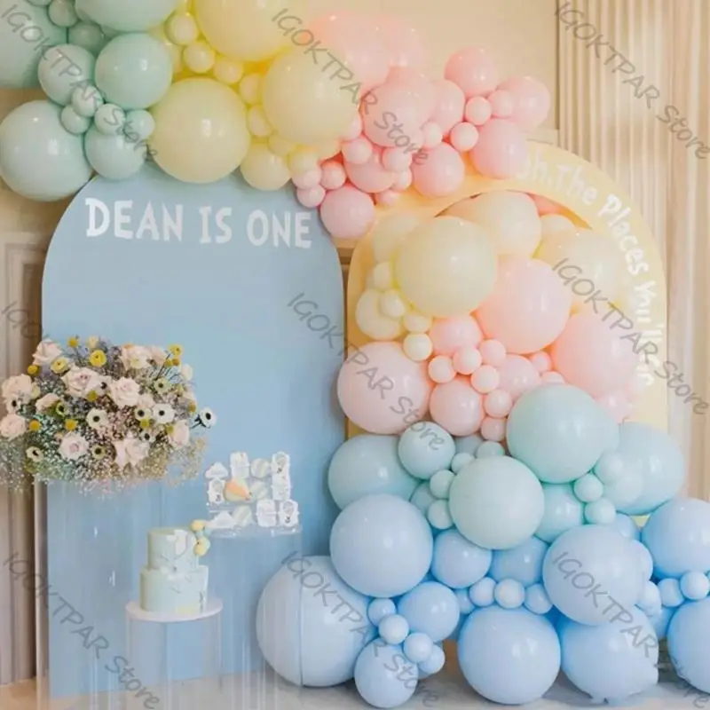 

Blue Pink Balloons Garland Arch Kit Macaron Latex Ballons Wedding Birthday Party Decorations Kids Adult Girl Baby Shower Ballon