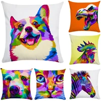 pillow covers decorative colorful animal pillowcase 40x40 cm sofa bed interior for home decor pillows case for bedroom chairs