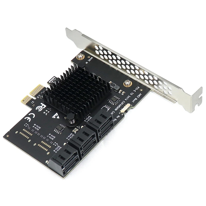 

Карта расширения для жесткого диска, 6 портов PCI Express 1X на Sata 3,0 PCI-E X1 / X4 / X8 / X16, 6 Гбит/с