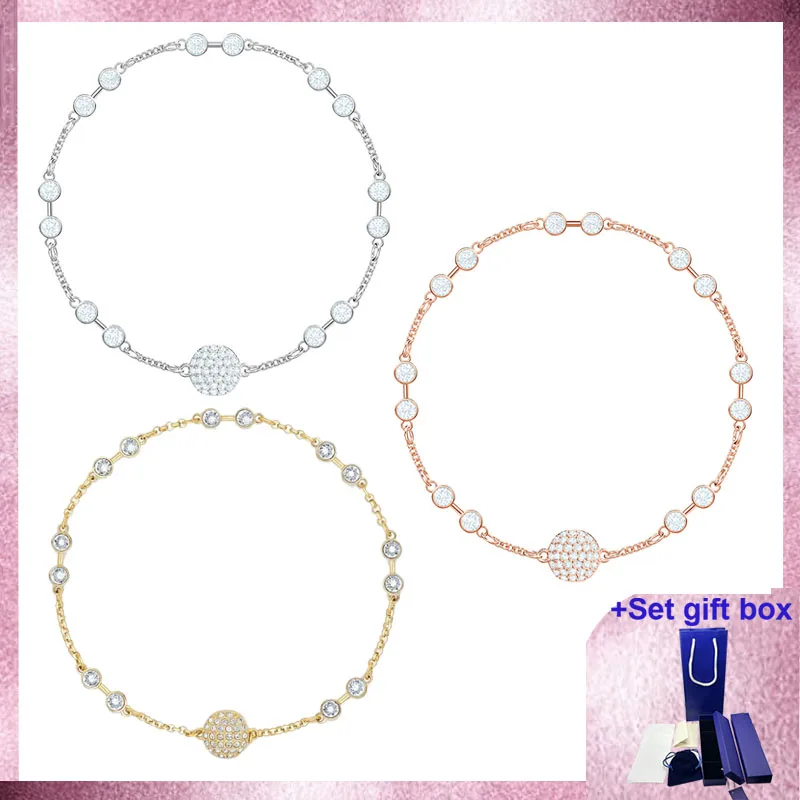 S Высококачественный модный браслет из коллекции Remix. Магнитная застежка, круглая огранка, белая Изысканная Подарочная коробка, бесплатная доставка