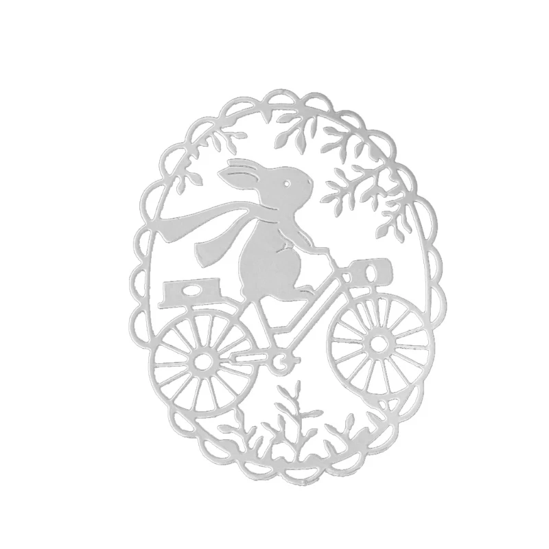 Пасхальный кролик венок металлический трафарет для скрапбукинга DIY штамп