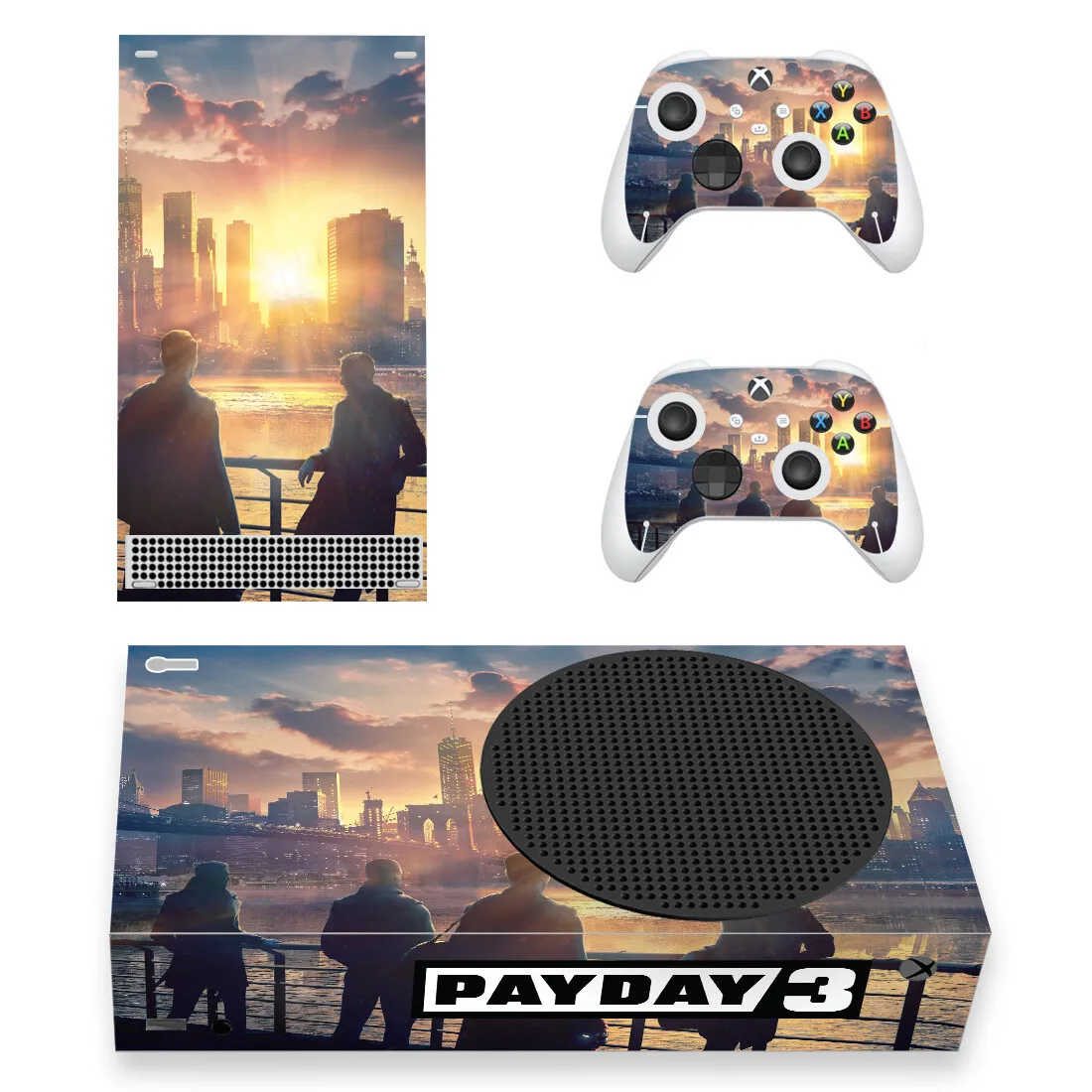 Наклейка для консоли Xbox серии S и 2 контроллера