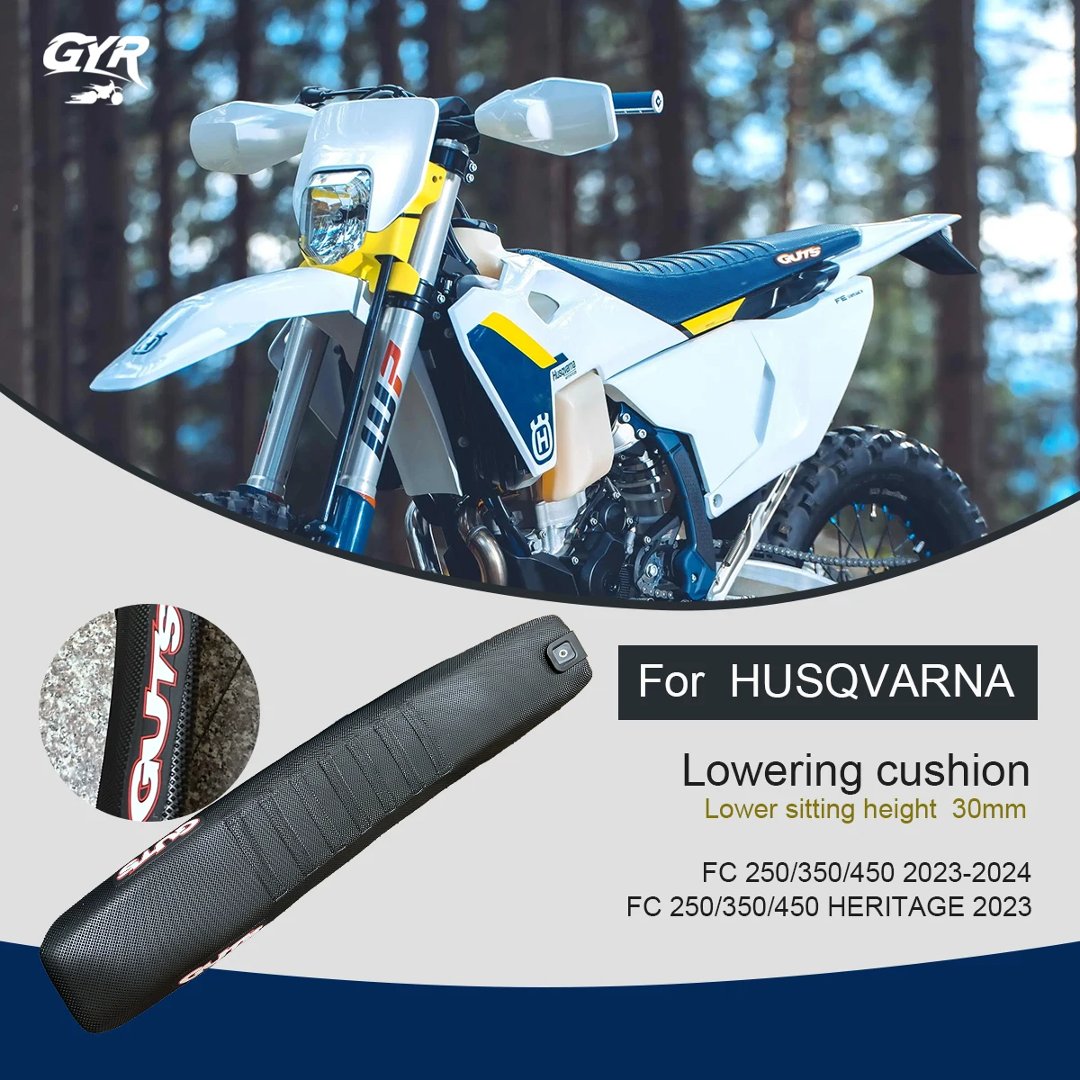 

Подходит для 24-конверсионного понижающего сиденья HUSQVARNA FE FC FX FS TC TE TX 125 250 350 450 150 300
