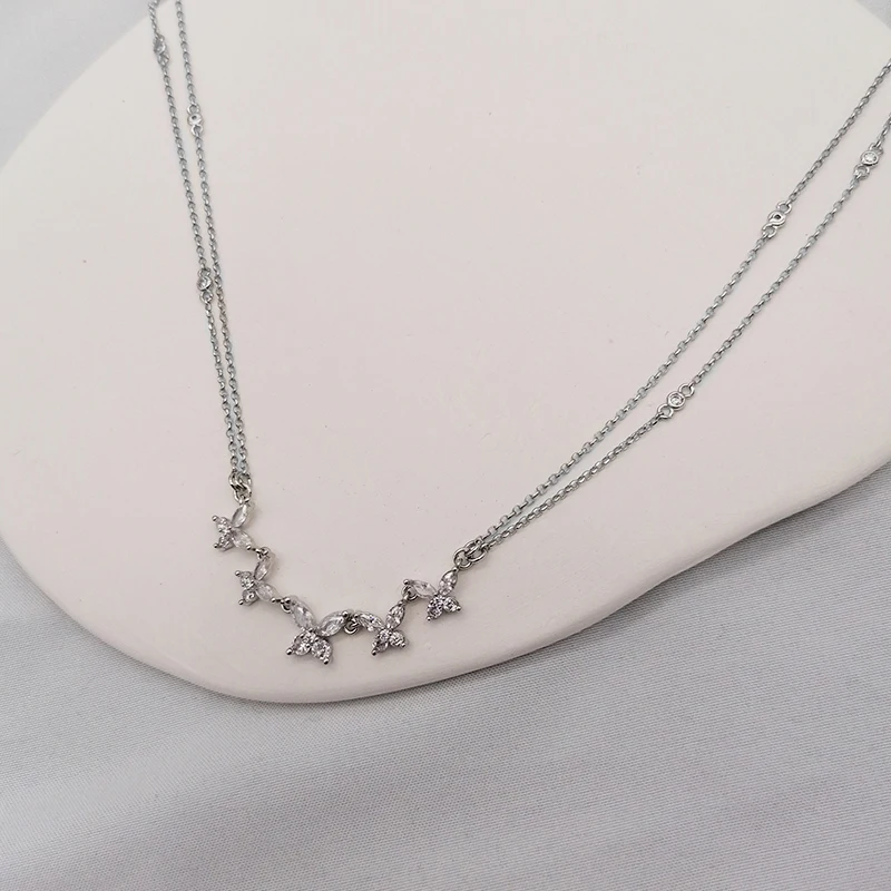 

Luxury Jewelry Silver Butterfly Necklace 925 Sterling Silver New Sweet Cute Fashion Party Gifts Free Shipping for Women